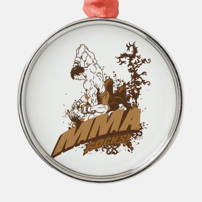 MMA Rocks Metal Tree Decoration (Front)