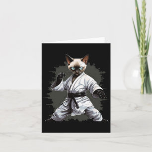 Mma Siamese Cat Karate For Men Women Girls Kids Card