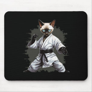 Mma Siamese Cat Karate For Men Women Girls Kids Mouse Pad