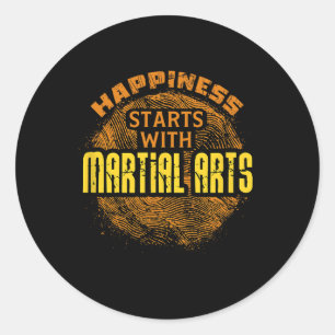 Mma Training Judo Karate Boxing Mixed Martial Arts Classic Round Sticker