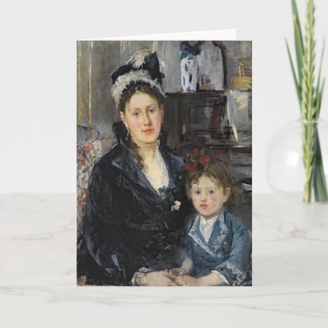 Mme Boursier and Her Daughter | Berthe Morisot Card (Front)