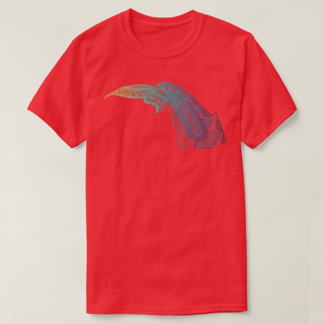MMF Blue Designer Whale Tail T-Shirt (Design Front)