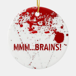 MMM...Brains Ceramic Tree Decoration