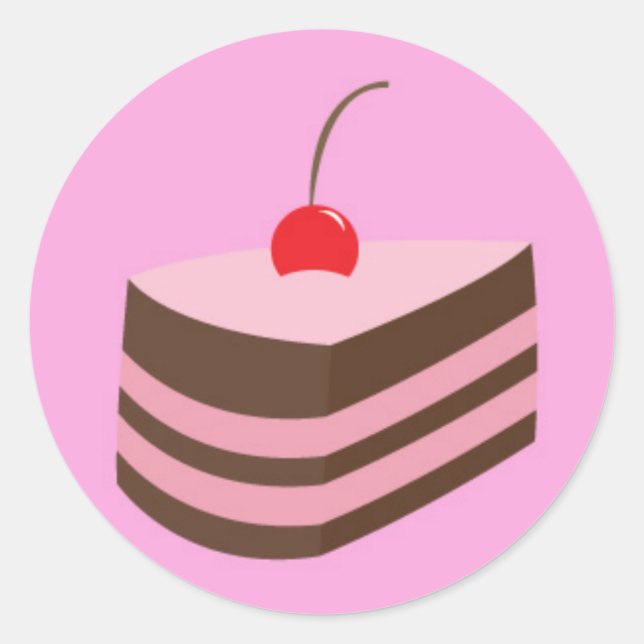 mmm cake classic round sticker (Front)