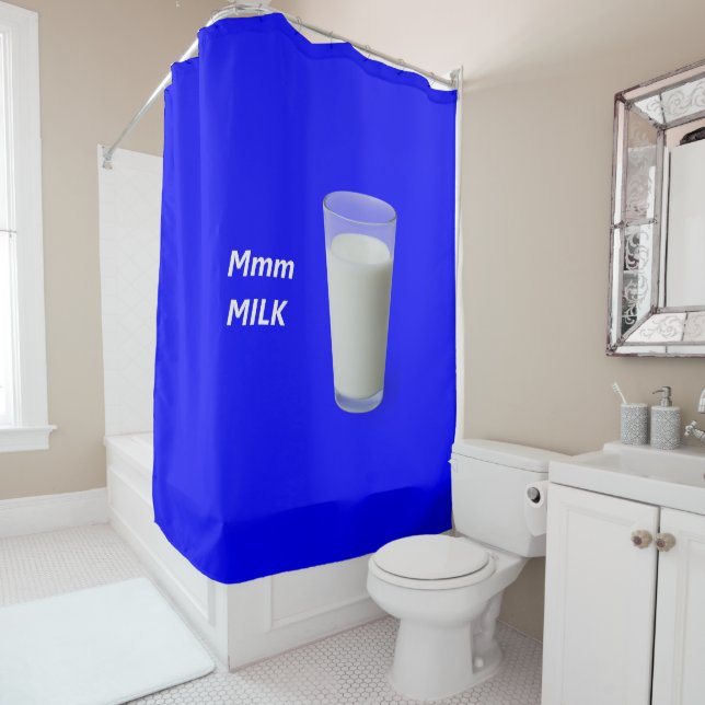 Mmm MILK Shower Curtain (In Situ)
