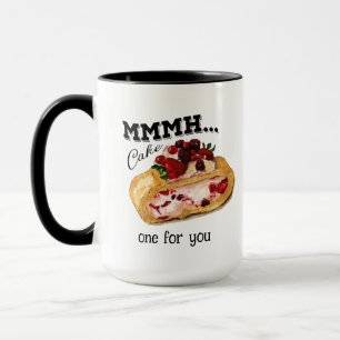 Mmmh Cake Aquarell cake with vintage citate Mug