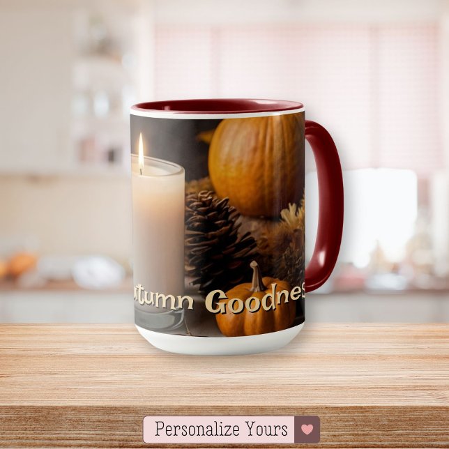 Mmmm Autumn Goodness Personalised Autumn-Themed Mug (Mmmm Autumn Goodness Personalized Autumn-Themed Mug)