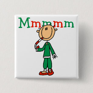 Mmmm Candy Canes Tshirts and Gifts 15 Cm Square Badge