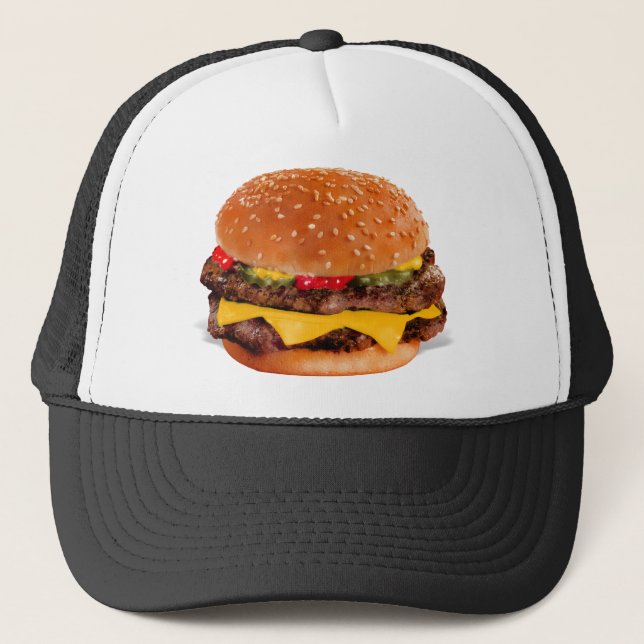 Mmmm Cheeseburger Trucker Hat (Front)