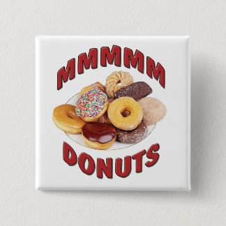 MMMMM DONUTS 15 CM SQUARE BADGE