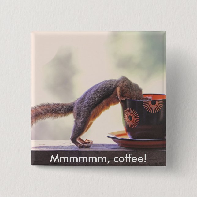 Mmmmmm, Coffee! 15 Cm Square Badge (Front)