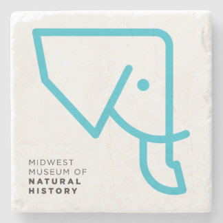 MMNH Blue Elephant Granite Coaster