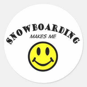 MMS: Snowboarding Classic Round Sticker