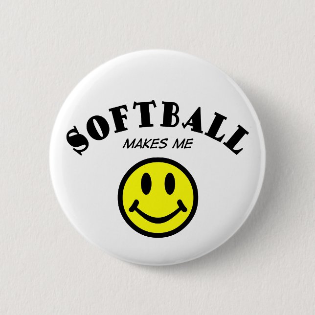 MMS: Softball 6 Cm Round Badge (Front)
