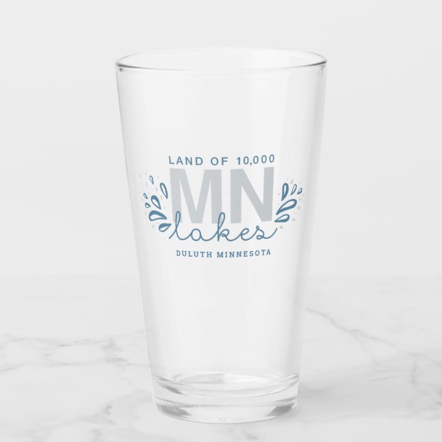 MN 10K Lakes Splash Glass (Front)