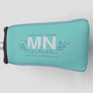 MN 10K Lakes Splash Teal Golf Head Cover