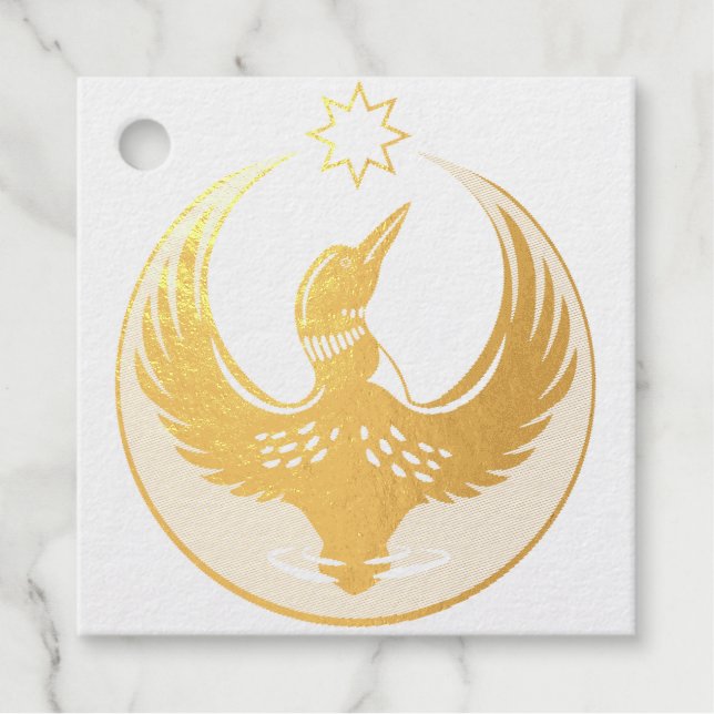 MN Loon Rising Favour Tags (Front)