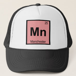 Mn - Manchester New Hampshire Chemistry Symbol Trucker Hat