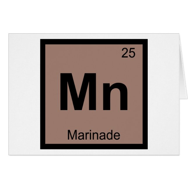 Mn - Marinade Chemistry Periodic Table Symbol (Front Horizontal)