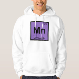 Mn - Minneapolis Minnesota Chemistry City Symbol Hoodie