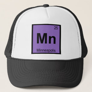 Mn - Minneapolis Minnesota Chemistry City Symbol Trucker Hat