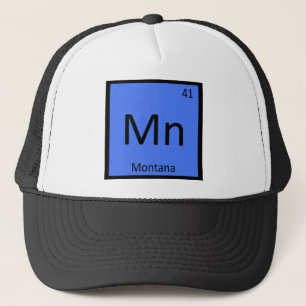 Mn - Montana State Chemistry Periodic Table Symbol Trucker Hat