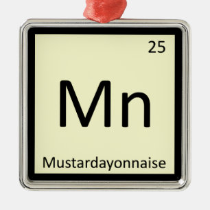 Mn - Mustardayonnaise Mayo Mustard Chemistry Metal Tree Decoration