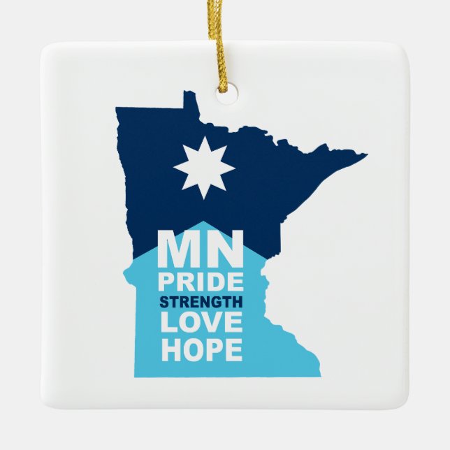 MN Strong  Ceramic Ornament (Front)