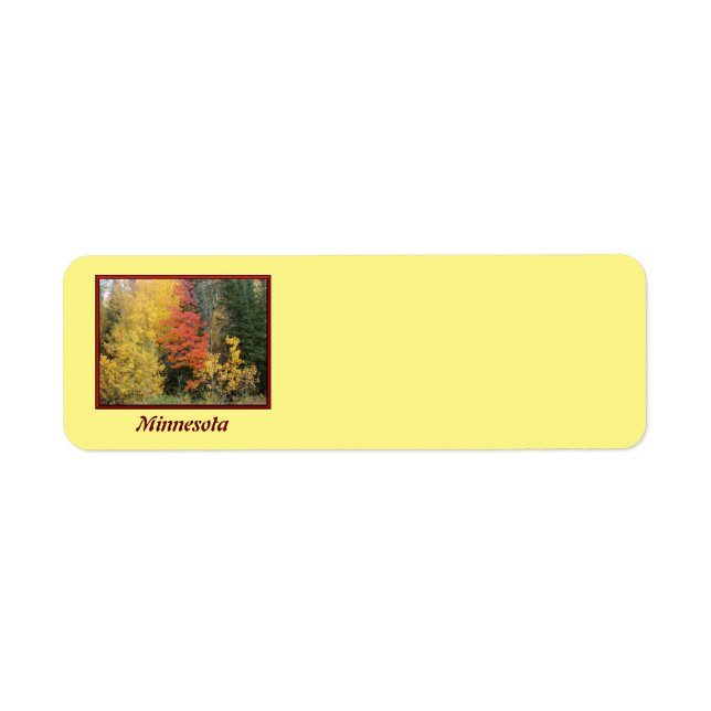 MN Trees in Autumn Return Address Labels (Front)