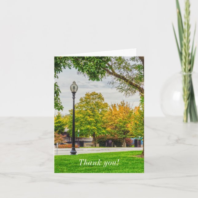 MO Capitol Autumn Grounds Thank You Card (Front)