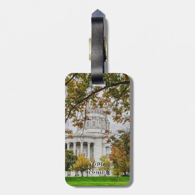 MO Capitol Autumn Luggage Tag (Back Vertical)