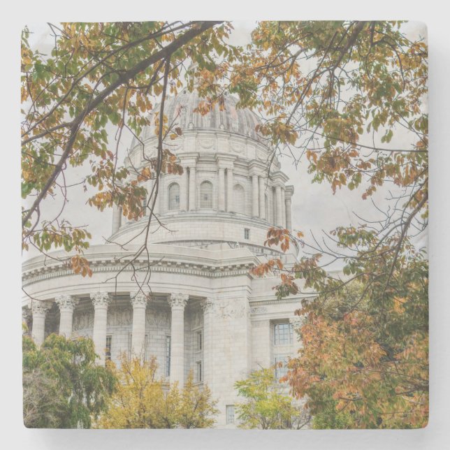 MO Capitol Autumn Stone Coaster (Front)