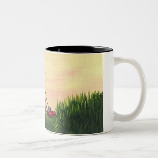 Mo' Mowing Two-Tone Coffee Mug (Right)