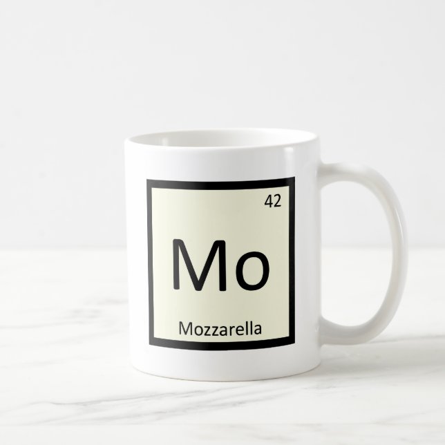 Mo - Mozzarella Cheese Chemistry Periodic Table Coffee Mug (Right)