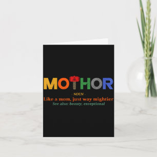Mo-thor like a mum way mightier mother's day women card
