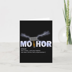 Mo-thor like mum way mightier funny mother's day card
