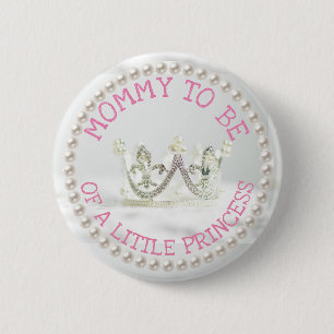 Mo to be Baby Shower Button Princess Themed