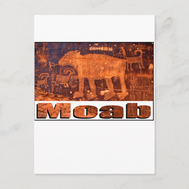 Moab Bear Petroglyph Postcard (Front)