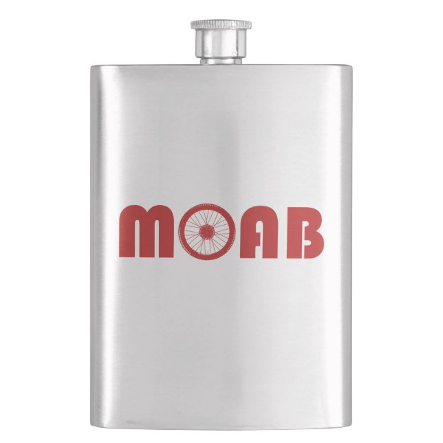 Moab (Bike Wheel) Hip Flask (Front)