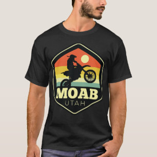 Moab Dirt Bike Hexagon Vintage Sunset T-Shirt