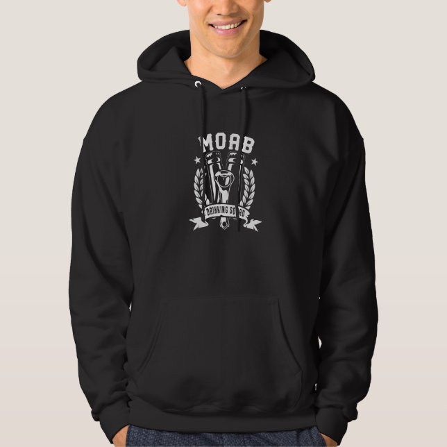 Moab Drinking Squad Utah Beer Ut Booze Craft Beer Hoodie (Front)