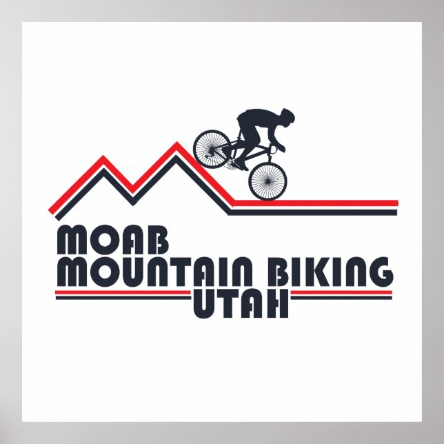 Moab mtb mountain biking poster (Front)
