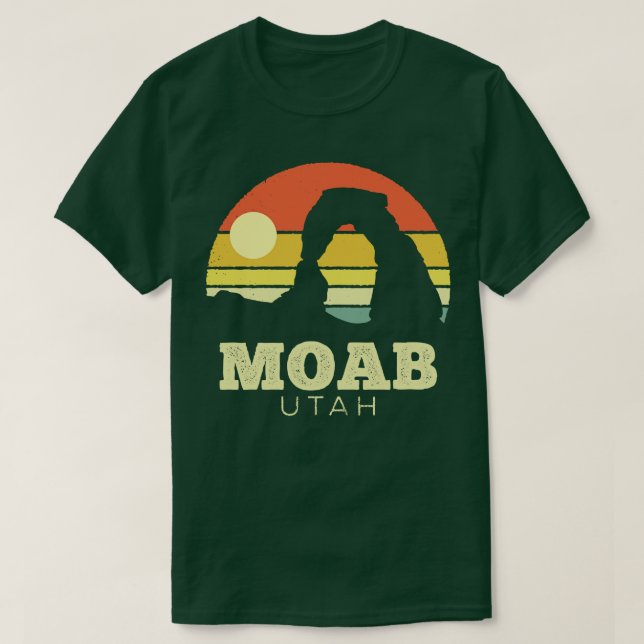 Moab Utah Arches Vintage Sunset T-Shirt (Design Front)