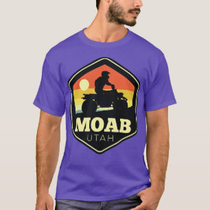 Moab Utah ATV Vintage Sunset Hexagon T-Shirt