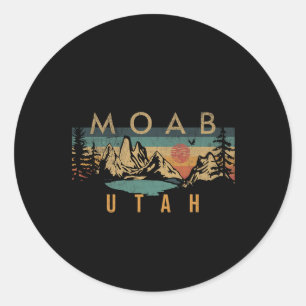 Moab Utah Classic Round Sticker
