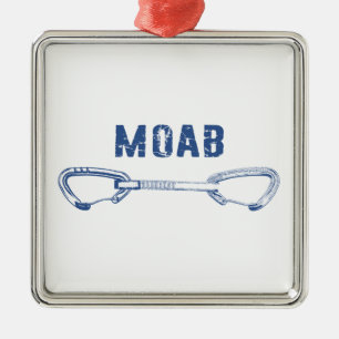 Moab Utah Climbing Quickdraw Metal Tree Decoration