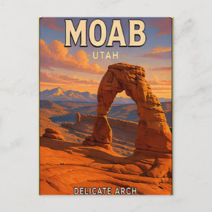 Moab Utah Delicate Travel Gift Postcard