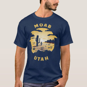 Moab Utah Desert Illustration Vintage Souvenir3 T-Shirt