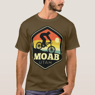 Moab Utah Mountain Bike Vintage Sunset Hexagon T-Shirt