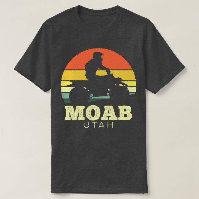 Moab Utah Quadbike Vintage Sunset T-Shirt (Design Front)